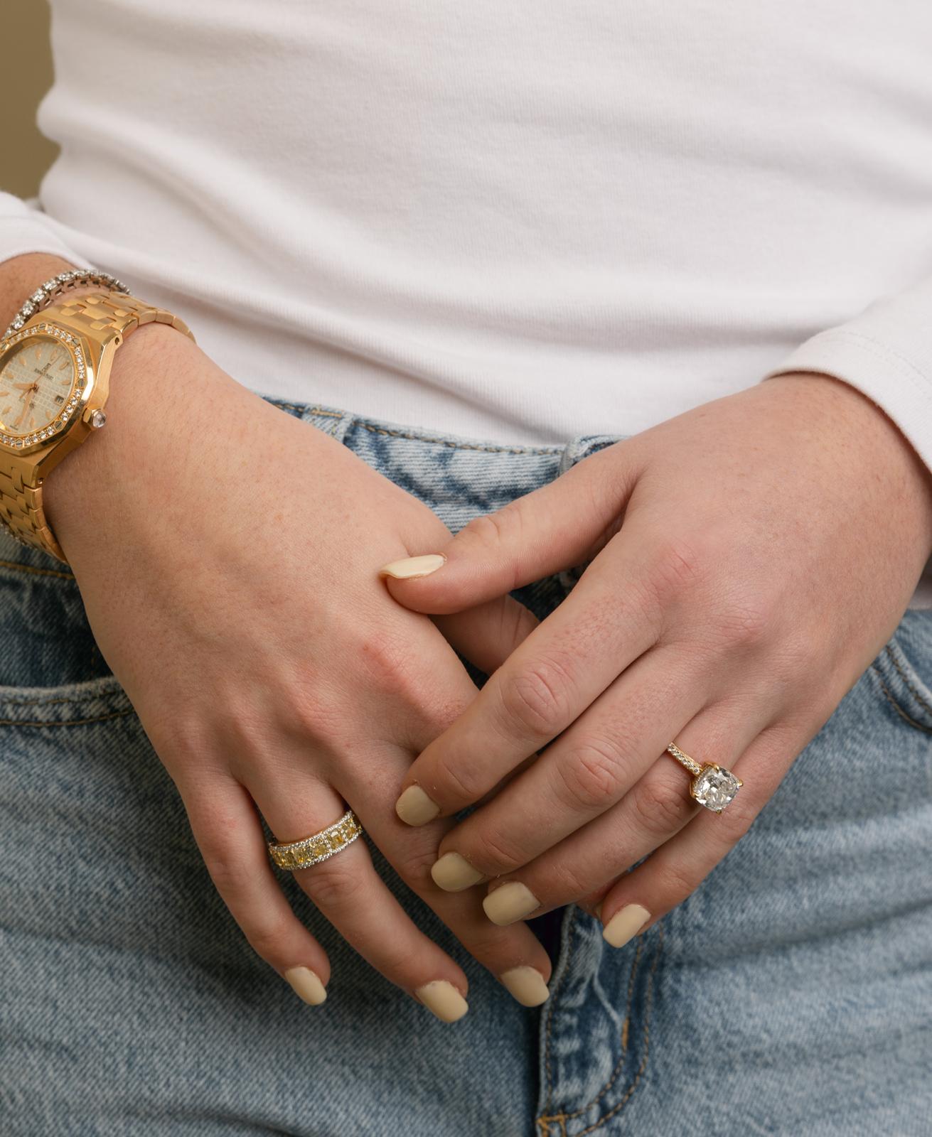 Audemars Piguet Royal Oak styled with diamond rings