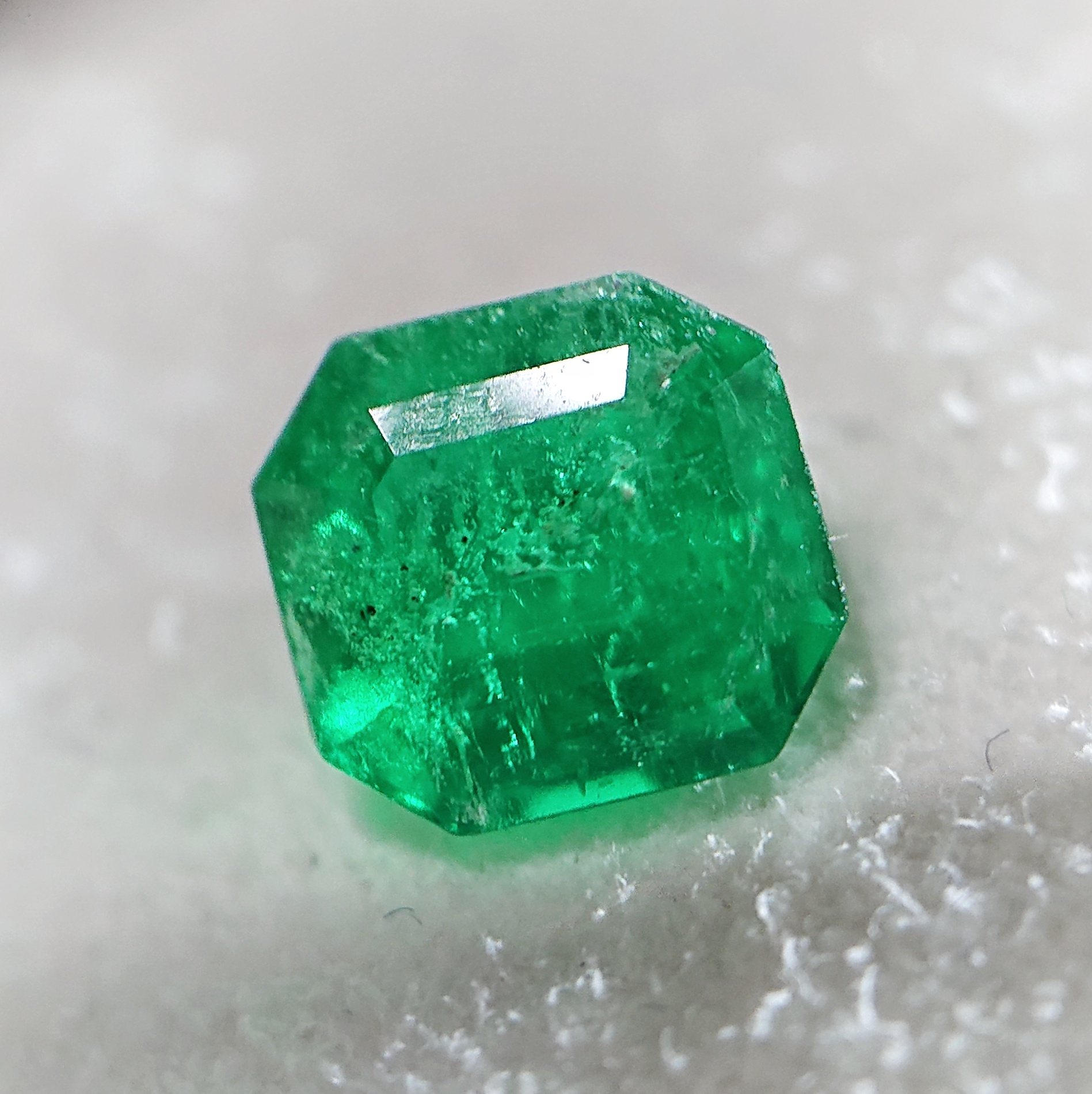 Emerald green gemstone