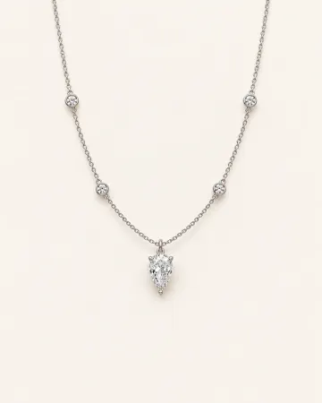 Pear-Shaped Diamond Station Necklace preview — Toronto Jewels Curation