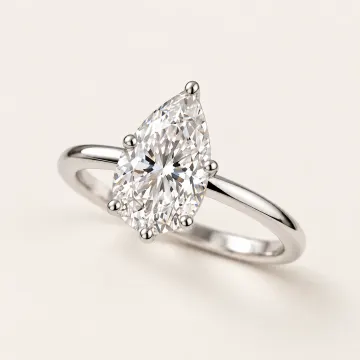 Pear-Shaped Hidden Halo Diamond Ring preview — Toronto Jewels Curation