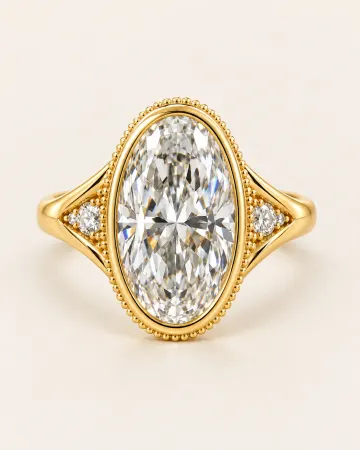 Vintage Moval Diamond Ring preview — Toronto Jewels Curation